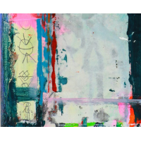 mixed media collage 'innerlijke tevredenheid' 